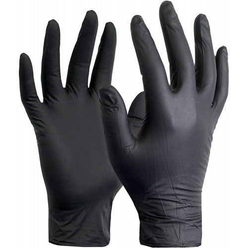 Heavy Duty Nitrile Gloves, Black (10x100) FULL CASE