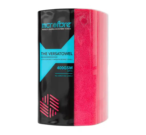 Edgeless VERSATOWEL™ Multi Purpose Plush Microfibre Towel - 40 Towels 400GSM Pink